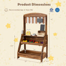 2-in-1 Wooden Mud Kitchen & Market Stand with Planter Box