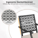 2 Pieces Outdoor Swivel Chairs Patio Dining Chairs with Padded Cushions-Beige
