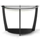 2-tier Tempered Glass Console Table with Clear Glass Top and Open Shelf