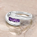 0.54 Carat Genuine Amethyst .925 Sterling Silver Ring