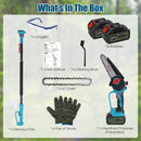 2-in-1 Cordless Pole & Mini Chainsaw, 21V 6" Brushless with Extension Pole & Auto Oiler