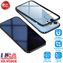 Privacy Magnetic Phone Case 360¡ Full Protection Anti Spy Phone Cover Double Sided Tempered Glass Magnet Absorption Fit for IOS Phone 13 Pro