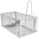 Rat Trap Cage Humane Live Rodent Trap Cage Galvanized Iron Mice Mouse Control Bait Catch with Detachable U Shaped Rod