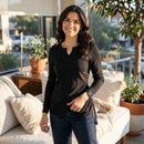 Thalia Sodi Ruched Keyhole Sweater, Black Size Medium