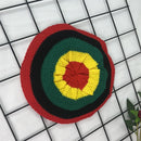 Hand Crocheted Wool Beret Jamaica Colorblock