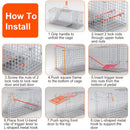 25.6" Humane Animal Trap Cage – Heavy-Duty Catch & Release