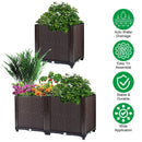 Raised Garden Bed Plant Growth Box with Self-watering System for Garden Patio Balcony Elevated Planter Box for Flowers Vegetables Herbs