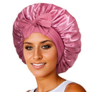 Double-layer Satin Bow Wide-brimmed Hat
