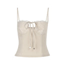 Lace-Panel Camisole Slimming Top With Straps