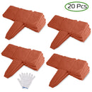 Plastic Garden Lawn Edging 20-Piece Cobblestone Effect