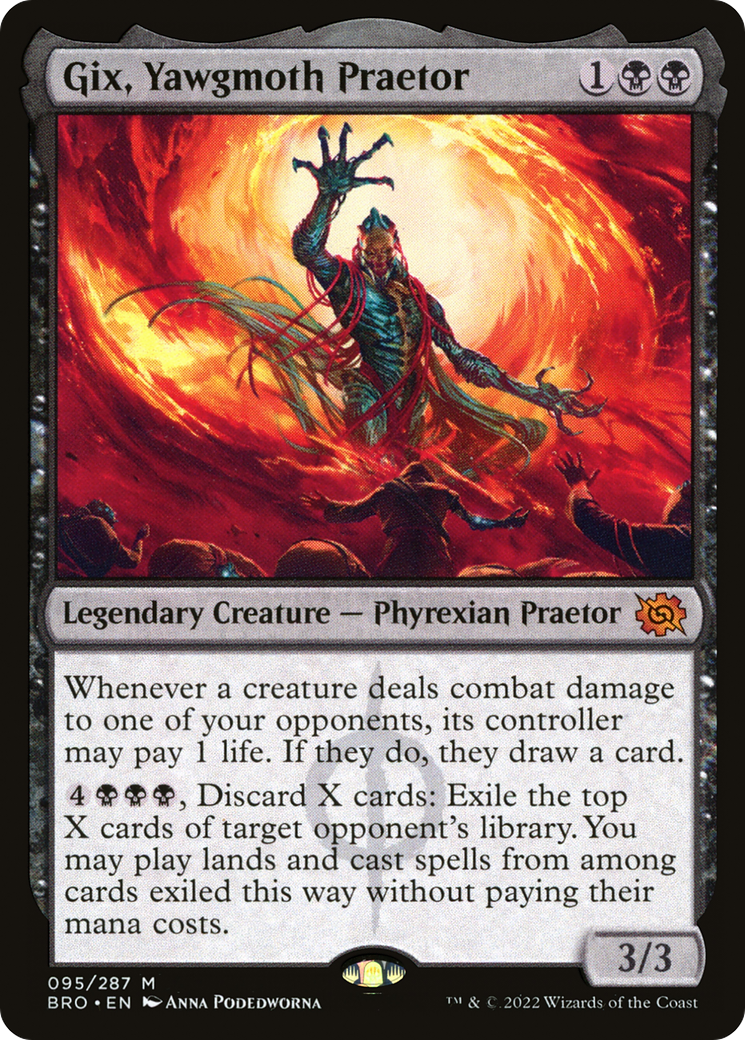 Gix, Yawgmoth Praetor (BRO-095) - The Brothers' War Foil