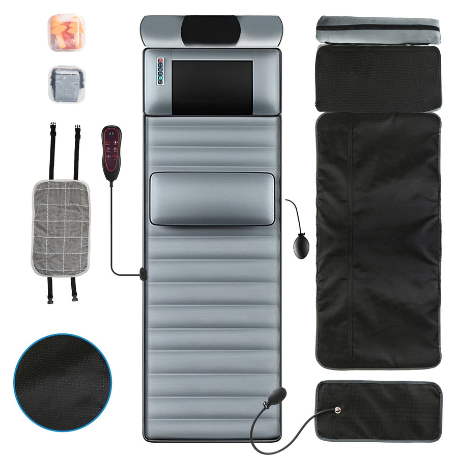 Full Body Electric Massage Mat with Heat, Vibration, and Neck & Lumbar Support Pillow