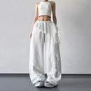 Lace-panelled Wide-leg Pants For Women