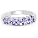 1.19 Carat Genuine Tanzanite .925 Sterling Silver Ring