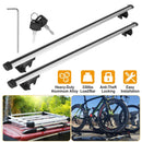2Pcs Car Roof Top Crossbar Rack Aluminum Alloy Luggage Carrier Rack 330lbs Max Load w/Lock Fit Most Cars SUVs