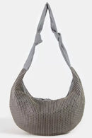 Fame Textured Mesh Knot Shoulder Bag