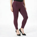 Hue Seamed Zip Skimmer Leggings, Size Small