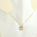 Christmas Necklace, Santa, Snowman, Rhinestones