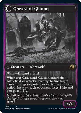 Graveyard Trespasser // Graveyard Glutton (DBL-104) - Innistrad: Double Feature: (Double Faced Transform) Foil
