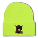 Cartoon Long Hair Yak Knitted Hat Winter Warm Wool