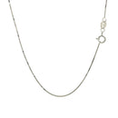 14k White Gold Classic Box Chain 0.6mm