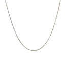 14k White Gold Round Cable Link Chain 1.1mm