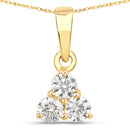 0.33 Carat Genuine Lab Grown Diamond 14K Yellow Gold Pendant