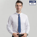 Elegant Business Formal Solid-color Long-sleeve Mens Shirt