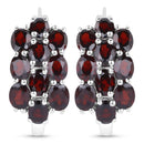 10.40 Carat Genuine Garnet .925 Sterling Silver 3 Piece Jewelry Set (Ring, Earrings, and Pendant w/ Chain)
