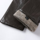Wool-Lined Goat Leather Driving Gloves