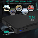 12V Car Jumper Starter 400A Peak 20000mAh Battery Charger Power Bank Portable Power Booster Battery w/ 3 Flashlight Modes