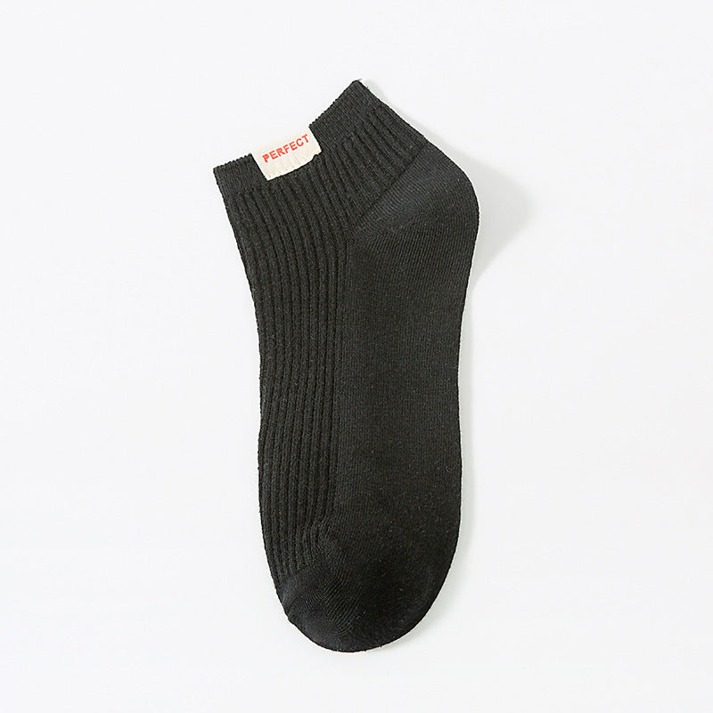 Solid Color Mens Cotton Socks