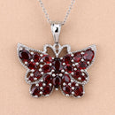 4.90 Carat Genuine Garnet .925 Sterling Silver Pendant