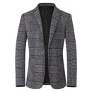 Mid-age Mens Suit Dad-style Casual Single-breasted Blazer