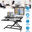 Height Adjustable Standing Desk Converter Workstation Sit Stand Dual Monitor Laptop Desk Riser Tabletop