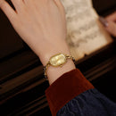 Retro Oval Small Golden Quartz Watch