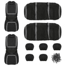 9Pcs Full Set Car Seat Covers For Auto Truck SUV Universal Front Rear Car Seats Headrest Protectors Split Bench Compatible