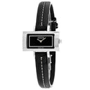 Coach Women's Black Leather Silver Quartz