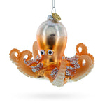 Bright Octopus Blown Glass Christmas Ornament