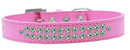 Dog, Puppy & Pet Fashion  Collar, "Two Row Aurora Borealis Crystal Rimsets"