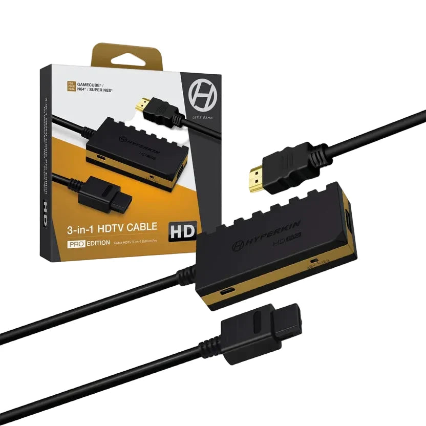 3-In-1 720p HDTV Cable HD Pro Edition W/ 4 Visual  For: GameCube® / N64® / Super NES®