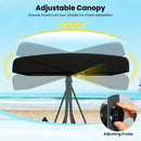 3-Person Porch Swing with Stand Outdoor Canopy Swing with Rattan Seat Back-Black