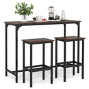 Industrial 3-Piece 47.5" Counter-Height Dining Table and 2 Bar Stools