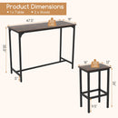 Industrial 3-Piece 47.5" Counter-Height Dining Table and 2 Bar Stools