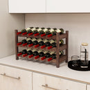 3-Tier Bamboo Freestanding Countertop Wine Bottle Organizer