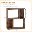 3-Tier Bookshelf with Display Shelf for Small Space