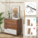 Rustic Farmhouse Wooden Storage Dresser for Bedroom Living Room-Brown