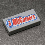 3 MOCateers - B3 Customs® Printed 1x2 Tile Custom LEGO Parts B3 Customs 