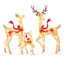 3-Piece Pre-Lit Christmas Deer Family Set