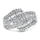 14K White Gold Diamond Cocktail Ring Band (1 3/4 Cttw, H-I Color, SI2-I1 Clarity) - Size 6-1/2